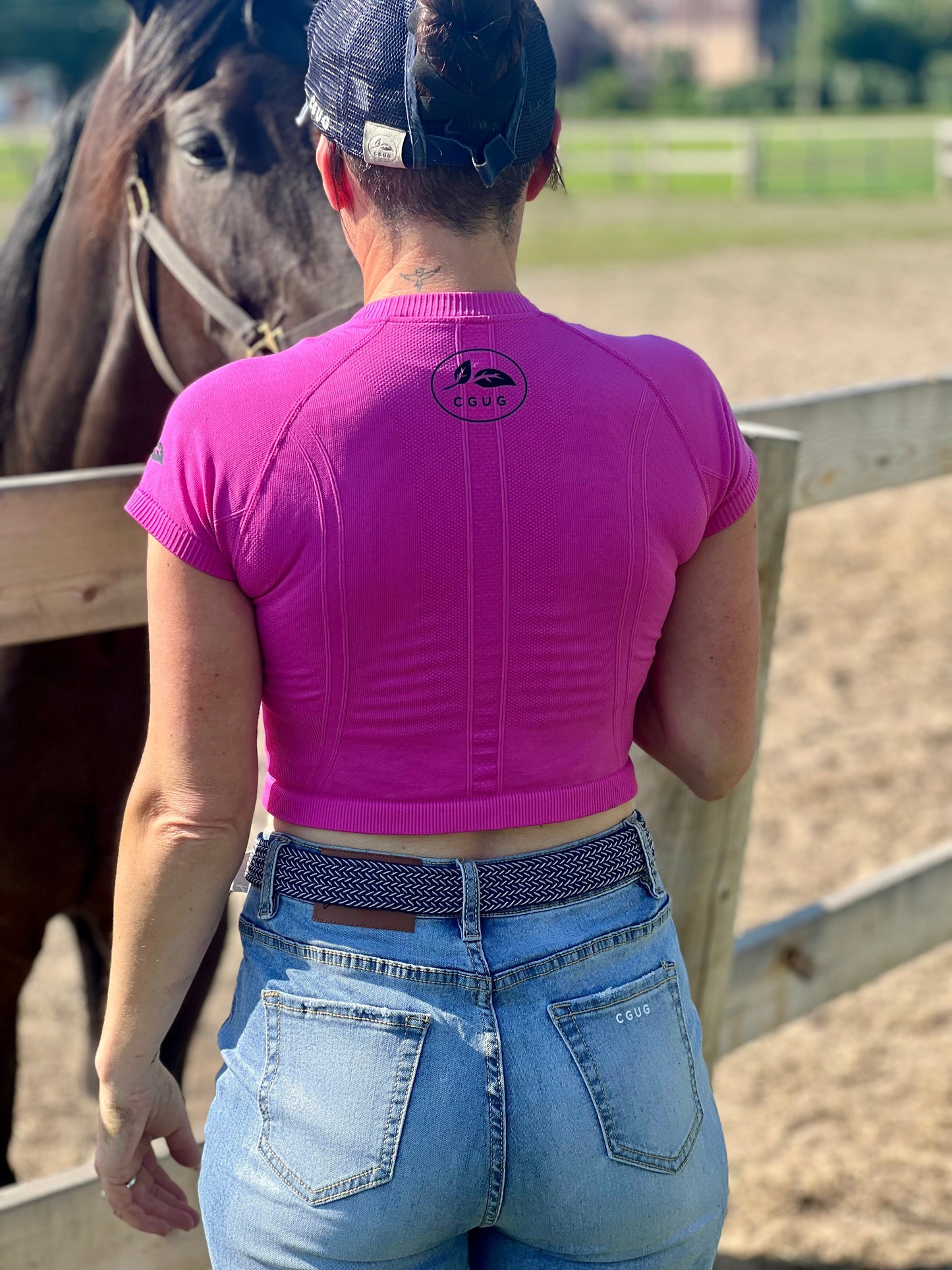 Pink Cowgirl Crop