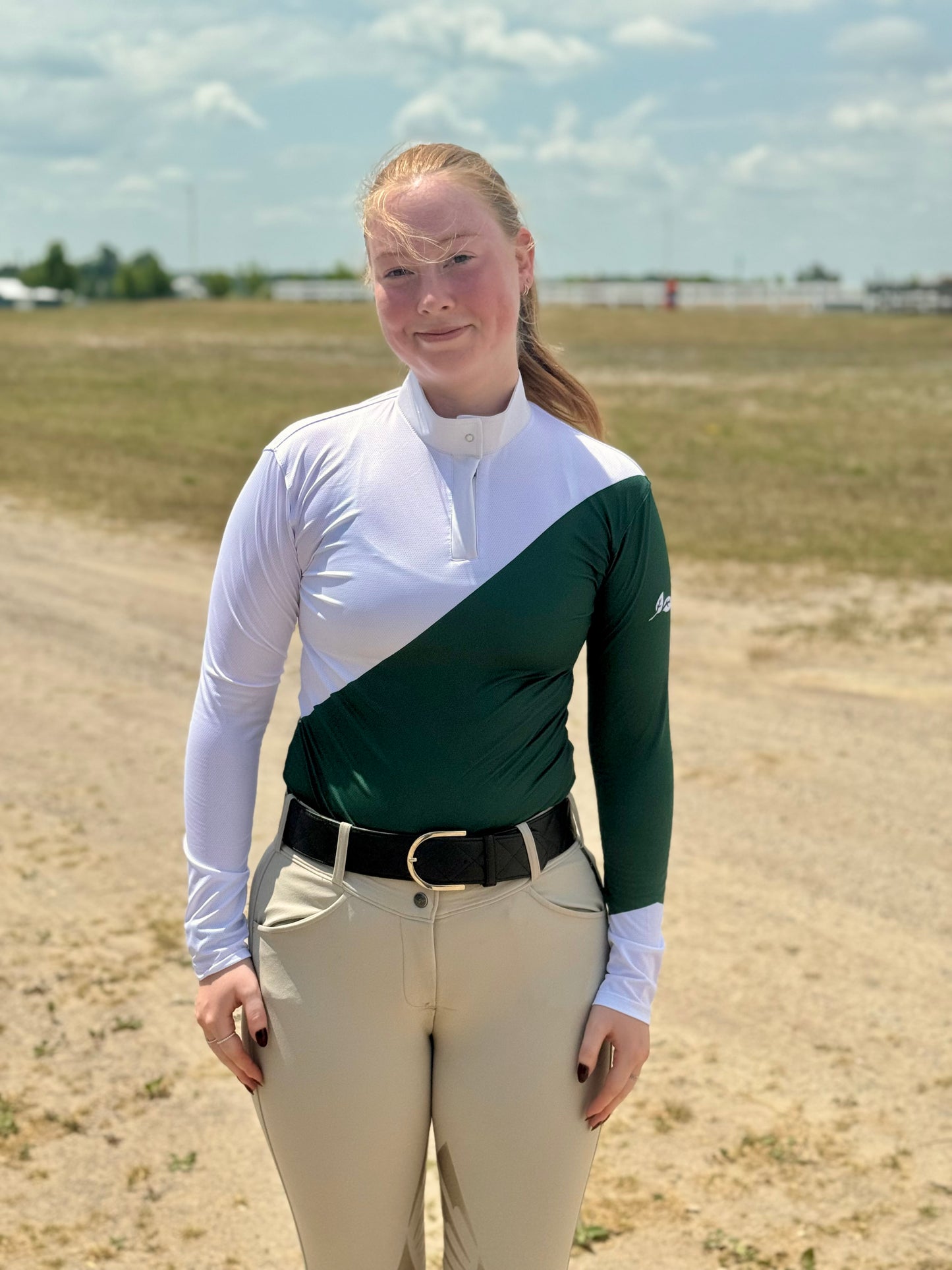 Hunter Green Show n’ Go Micro-Perforated Shirt
