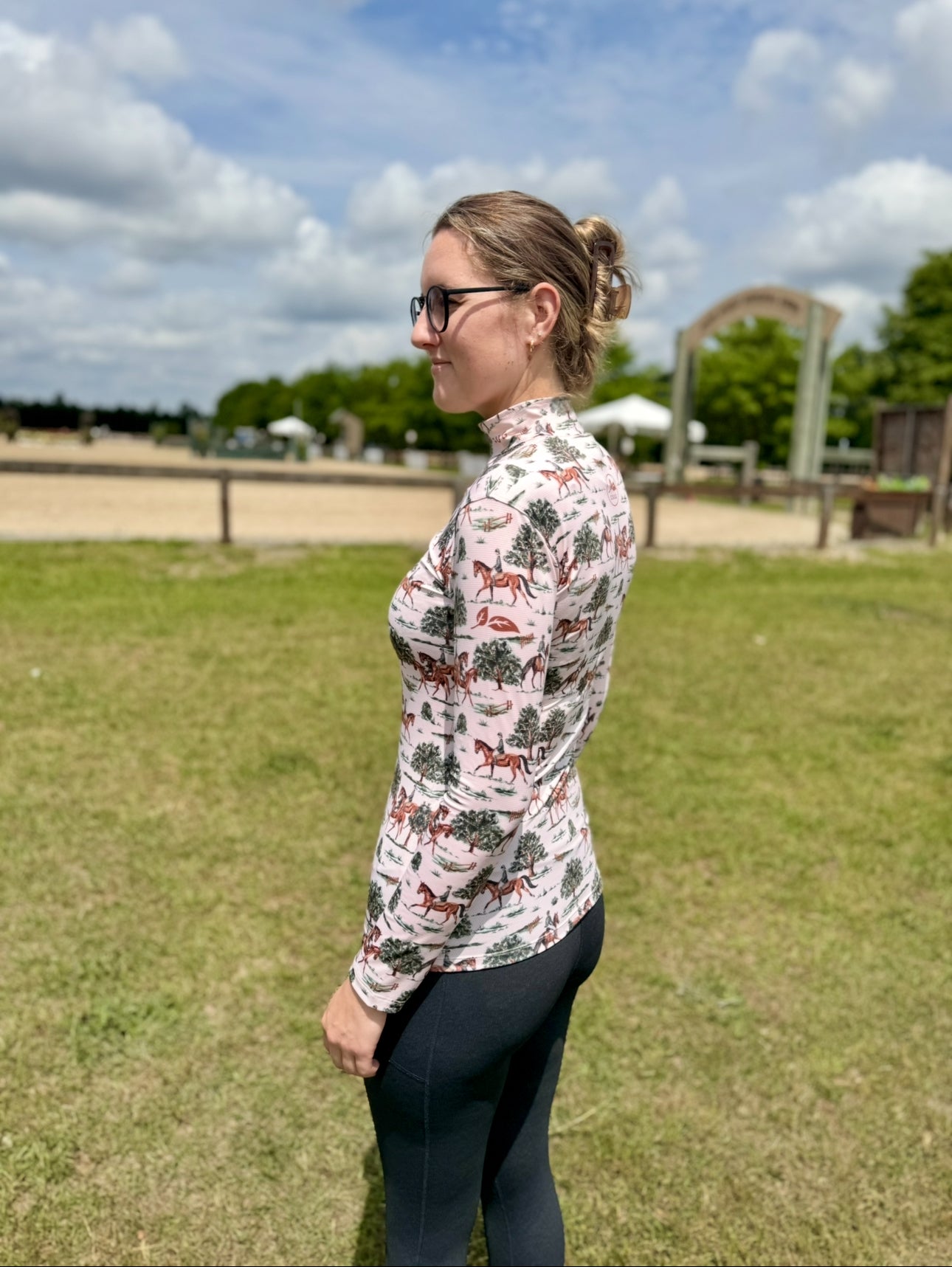 Classical Equestrian Micro-Perforated 1/4 Zip