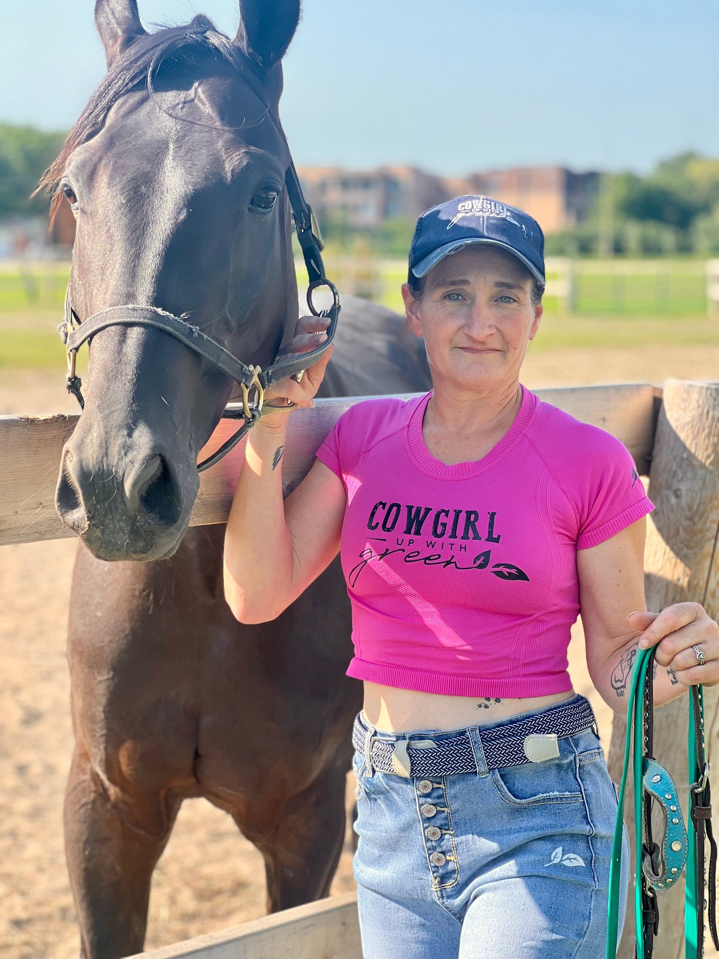 Pink Cowgirl Crop