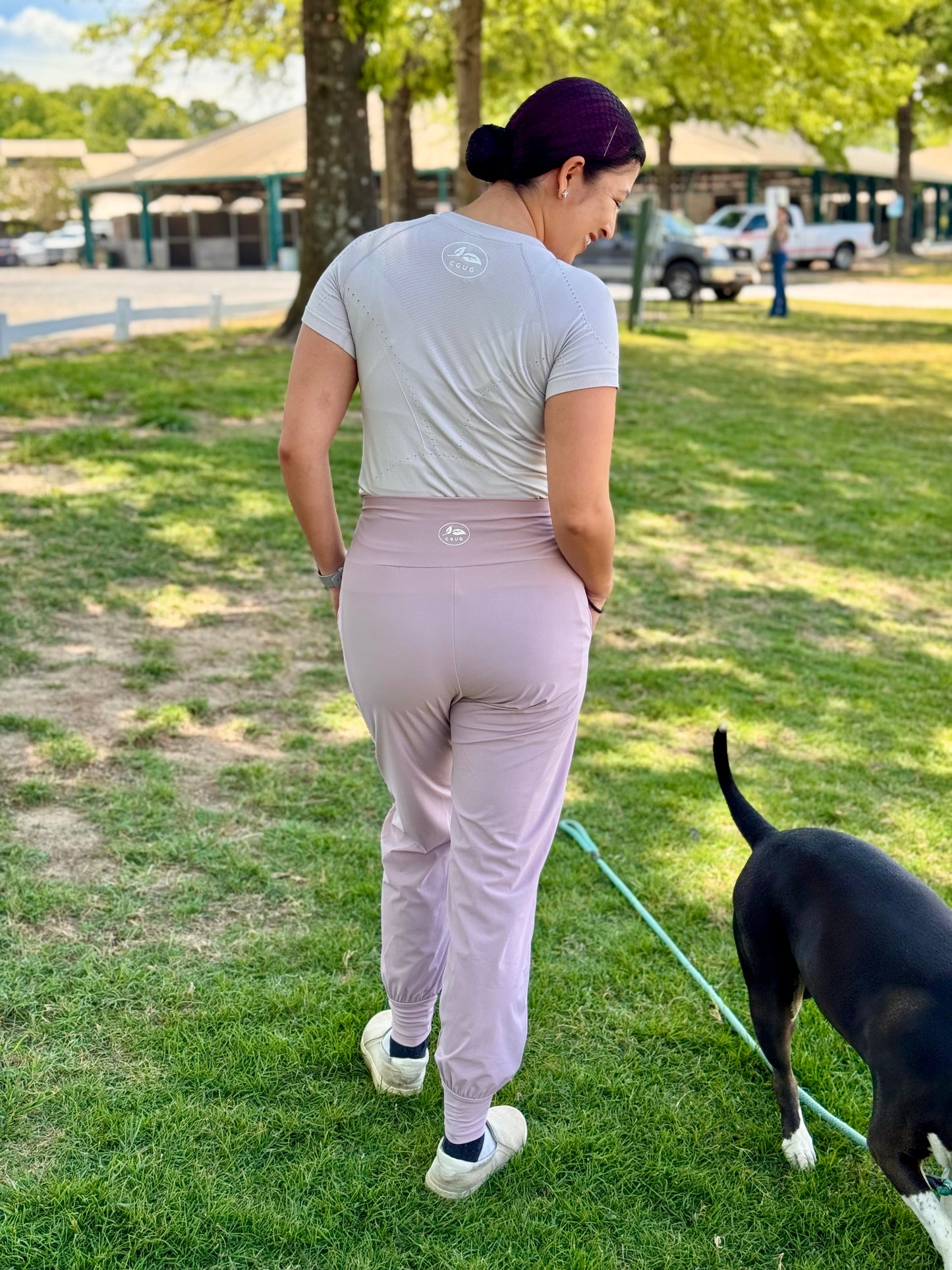 Dusty Rose Dressy Jogger