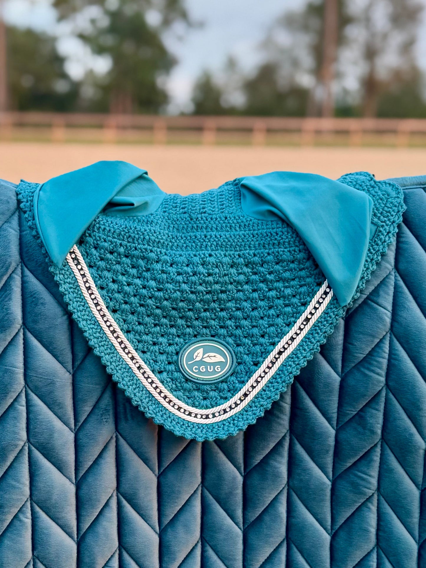 Aquamarine Velour Bonnet