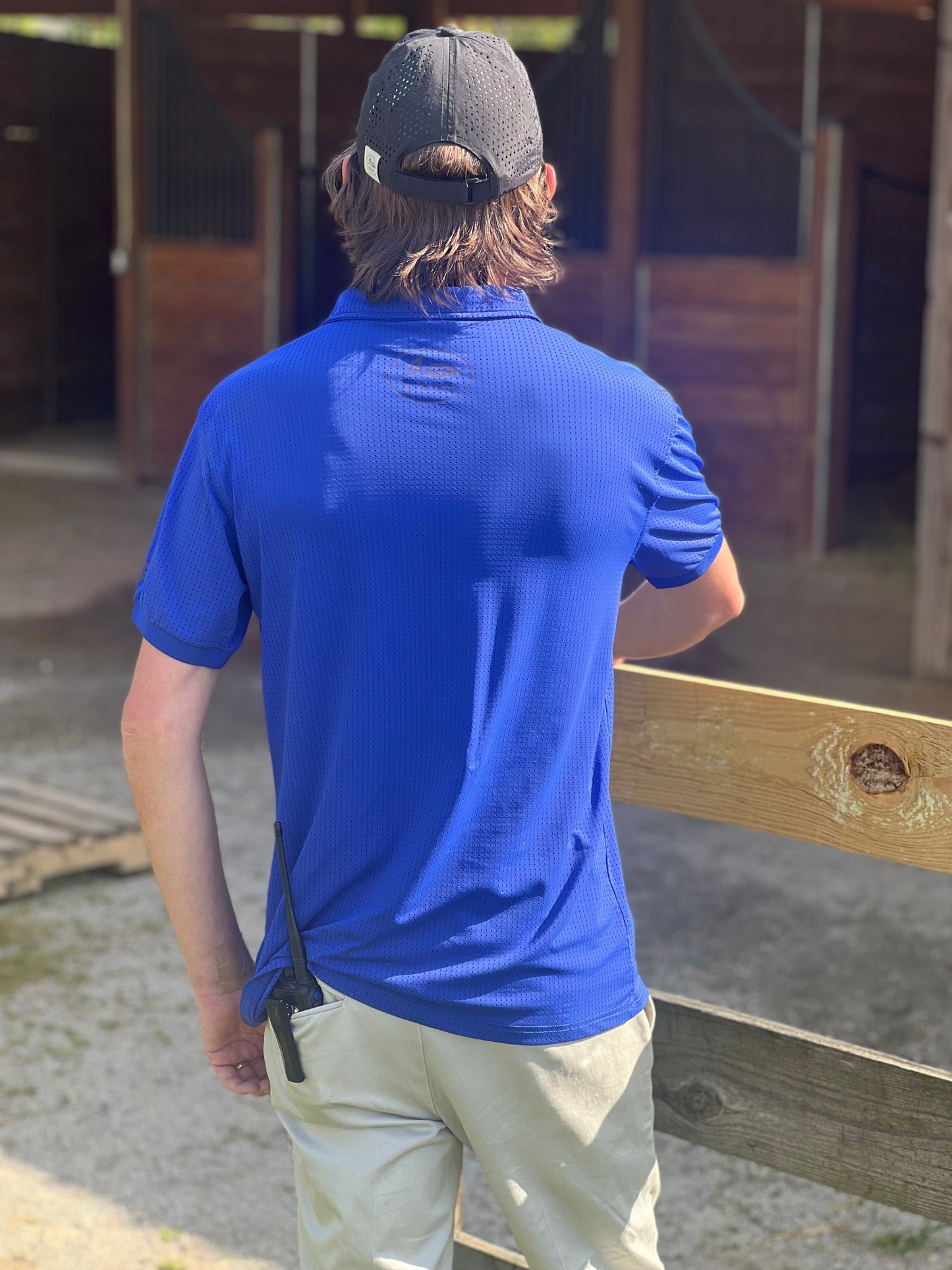 Royal Blue Men’s Perforated Polos