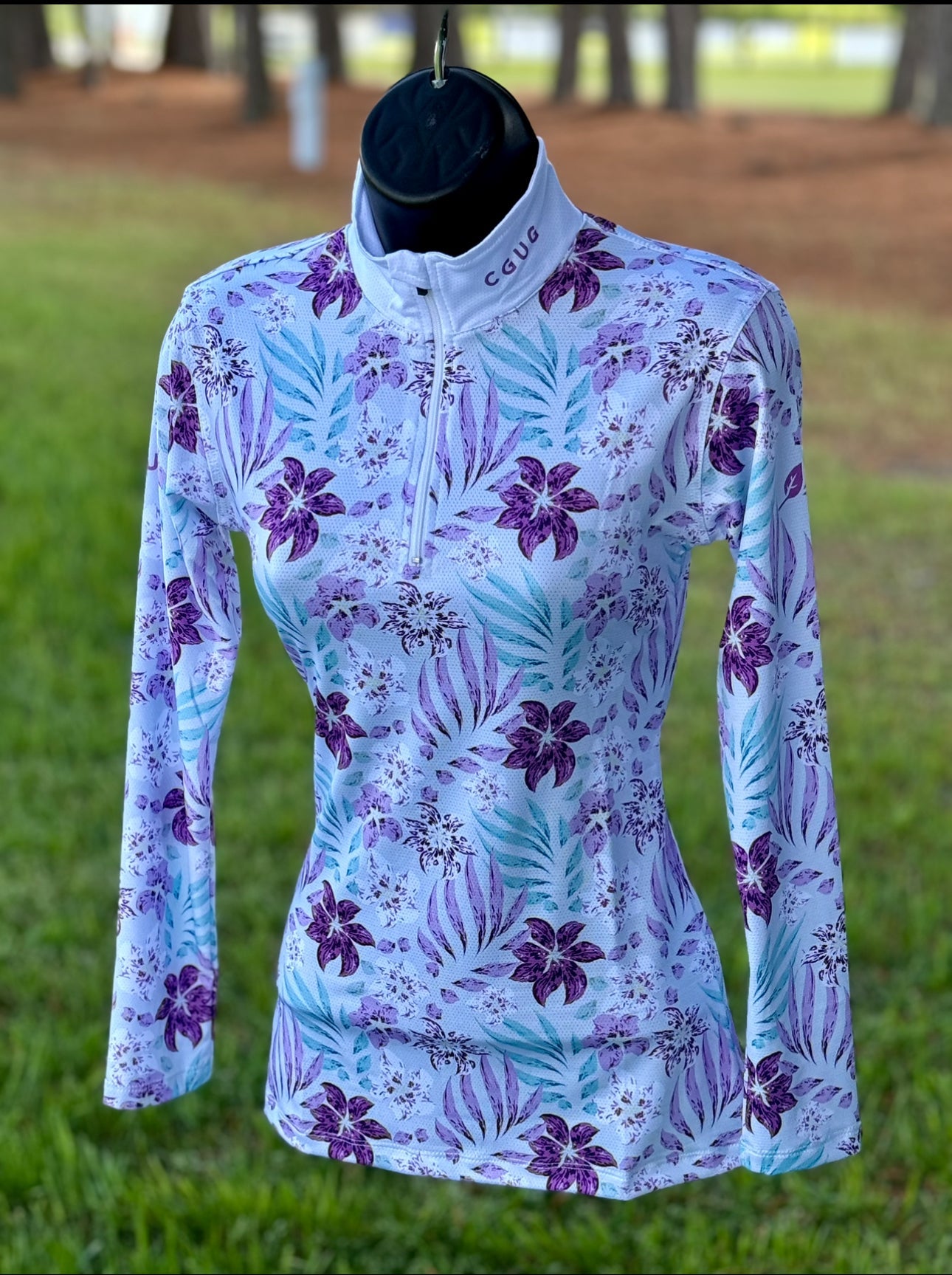 Sweet Violet Micro-Perforated 1/4 Zip