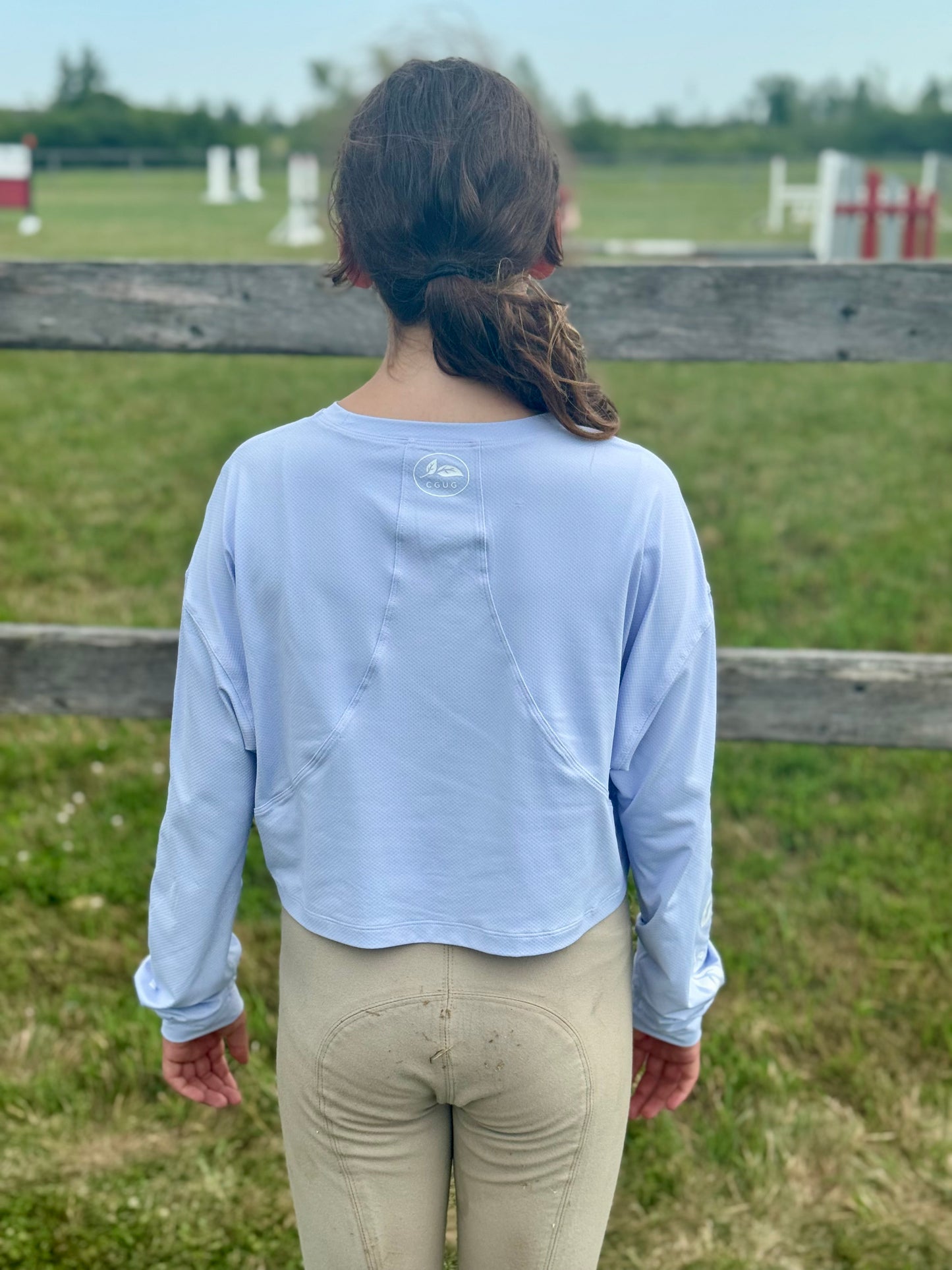 Sky Blue Trot Crop