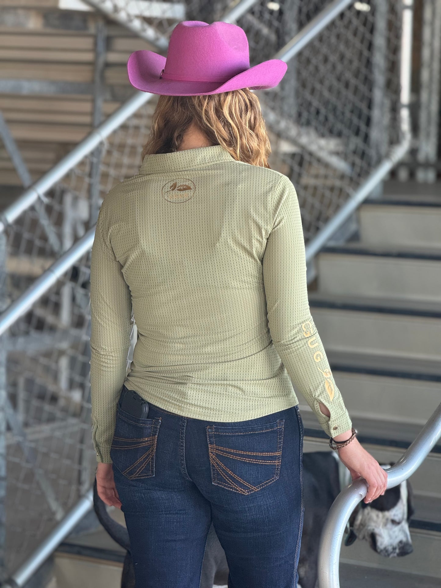 Wasabi Perforated Western Show Shirts