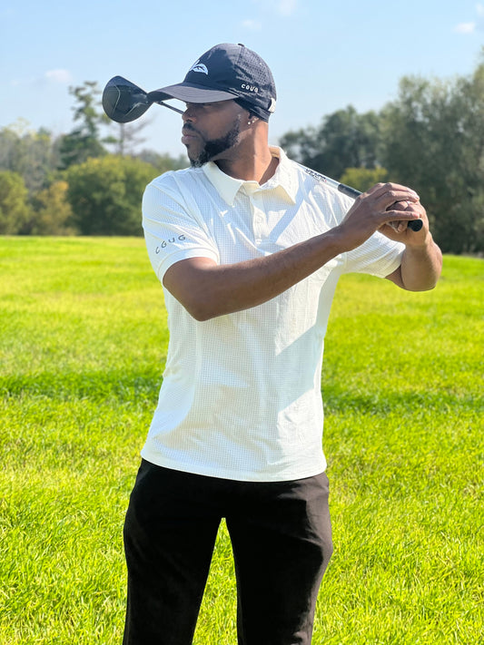 White Men’s Perforated Polos