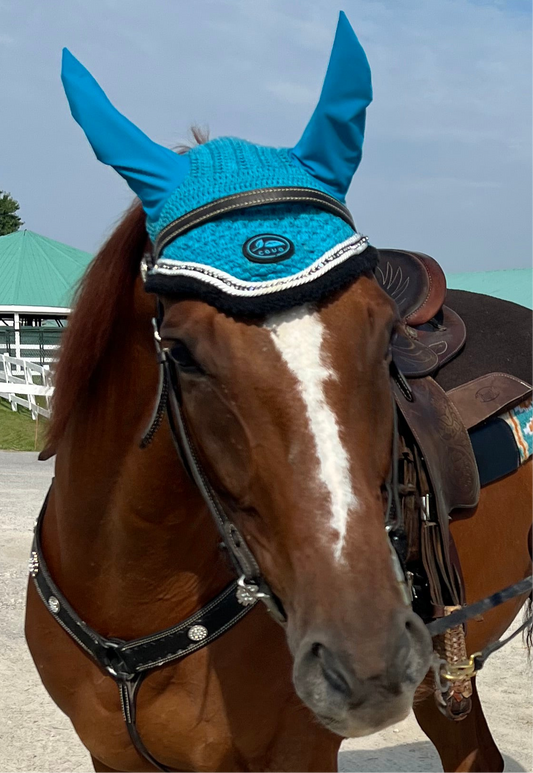 Teal Horse Bonnet