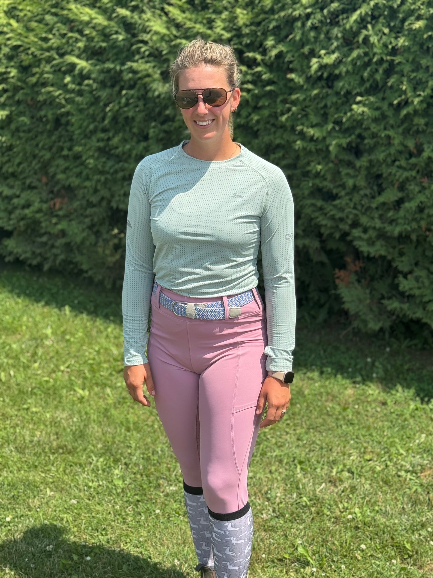Pink Pony Club Deep Pocket Riding Tights/Breeches