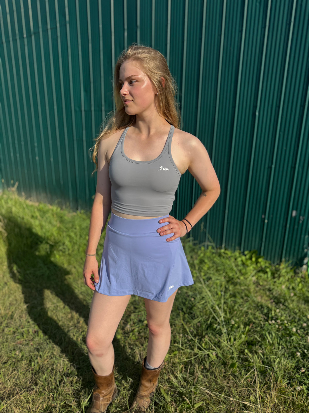 Periwinkle Rippled Skort