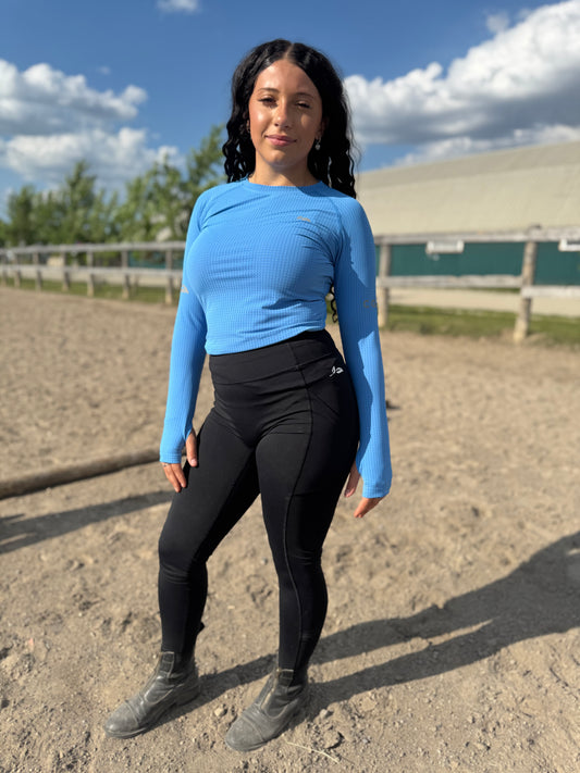 Black High Rise Leggings w/ Pockets