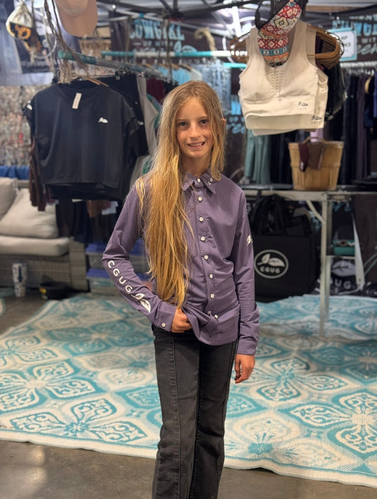 Lightning Lilac Perforated Western Show Shirts