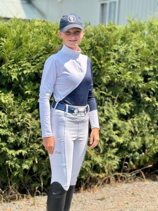 White Deep Pocket Riding Tights/Breeches