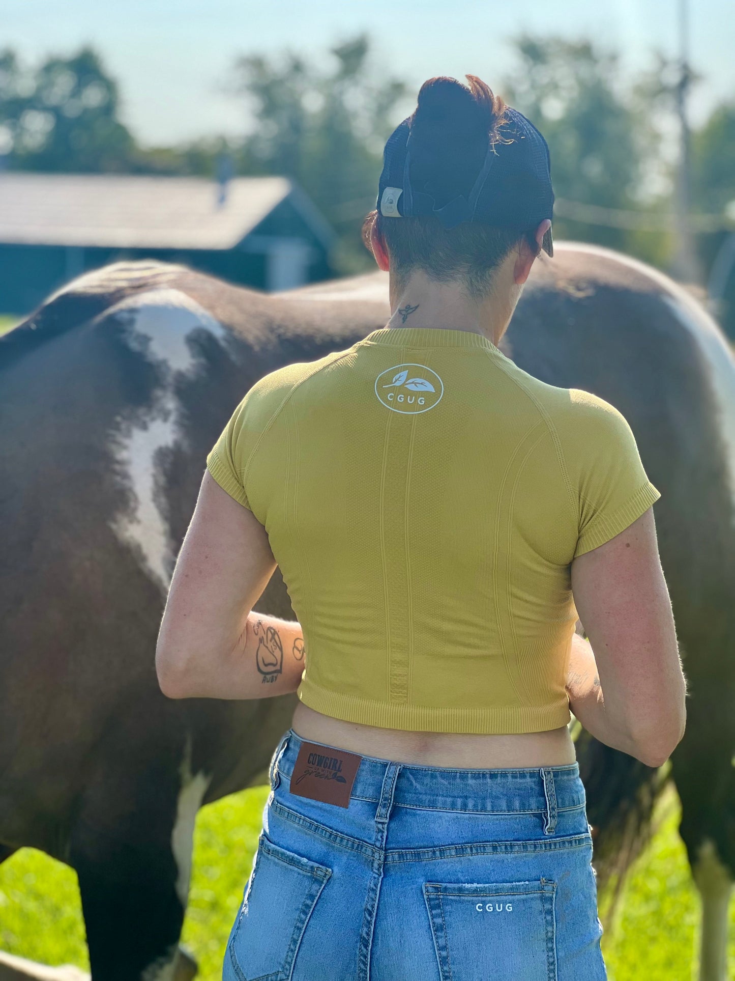 Yellow Cowgirl Crop