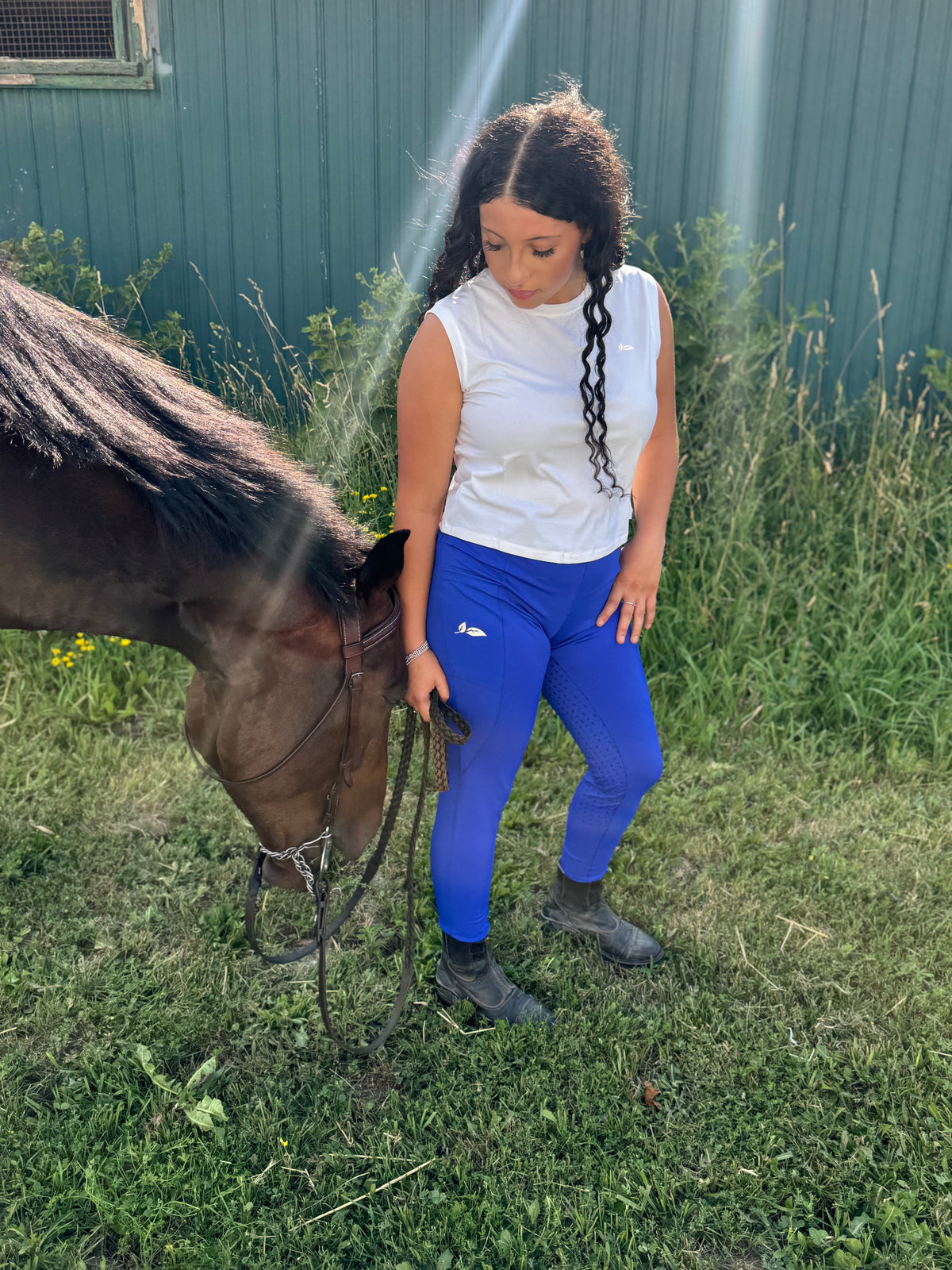 Royal Blue Deep Pocket Riding Tights/Breeches
