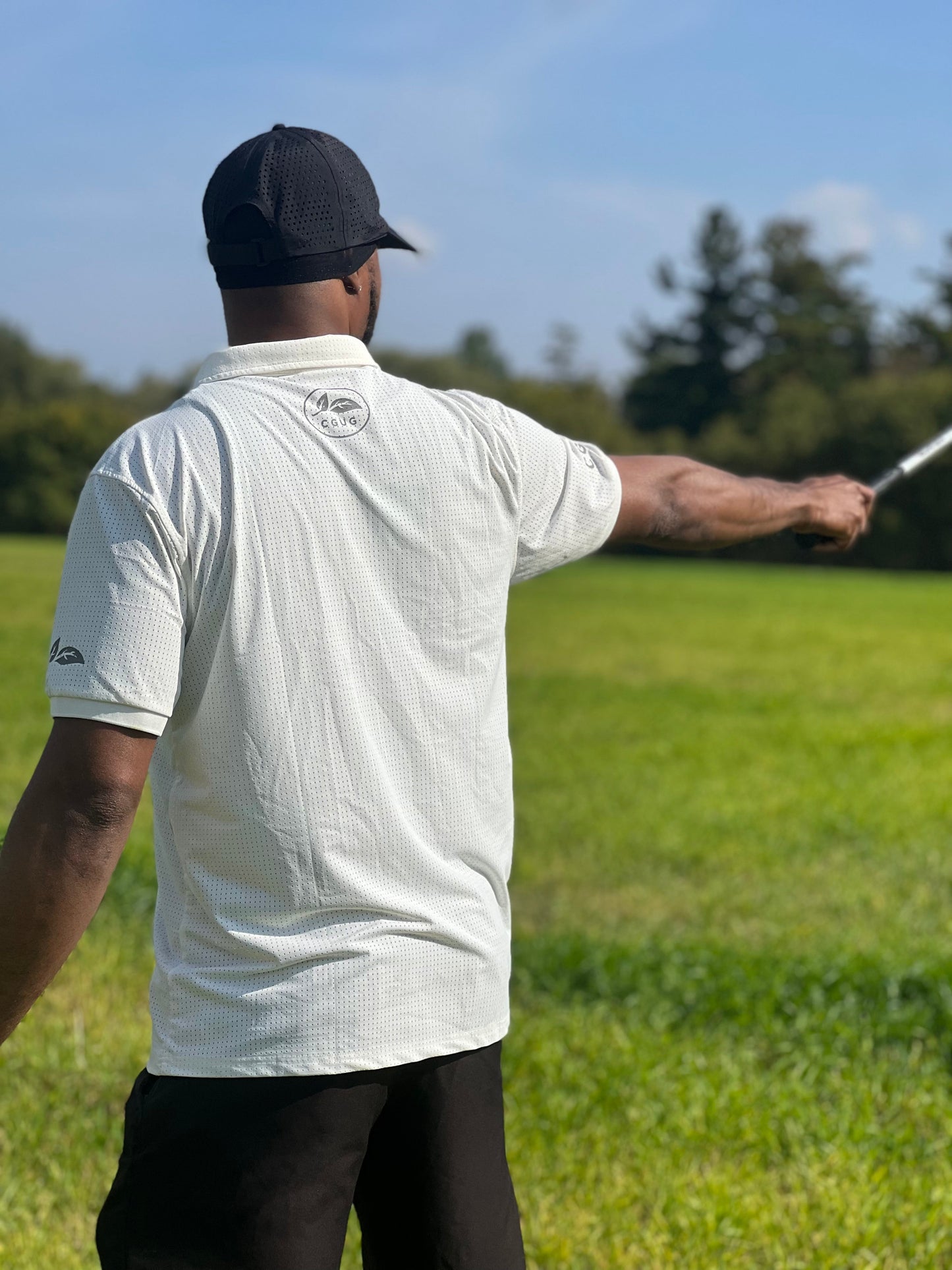 White Men’s Perforated Polos