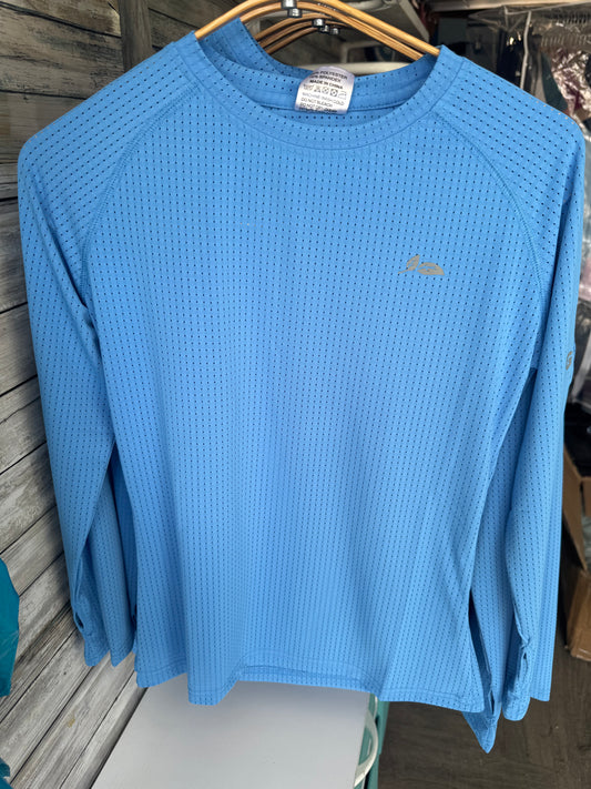 Blue Roses Perforated Long Sleeves