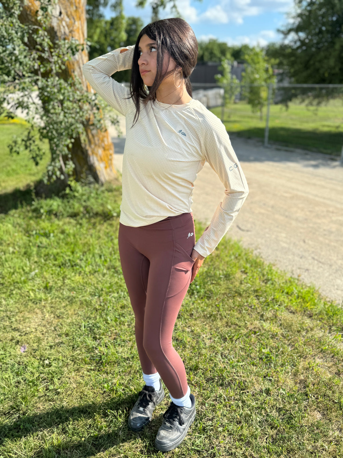 Milk Chocolate High Rise Leggings w/ Pockets (Copy)