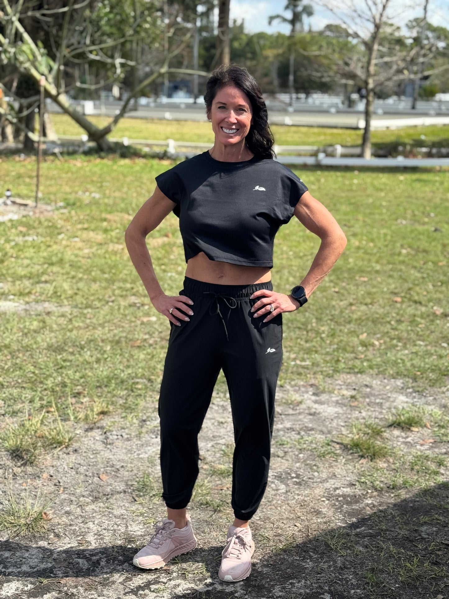 Black Night Check Sweats