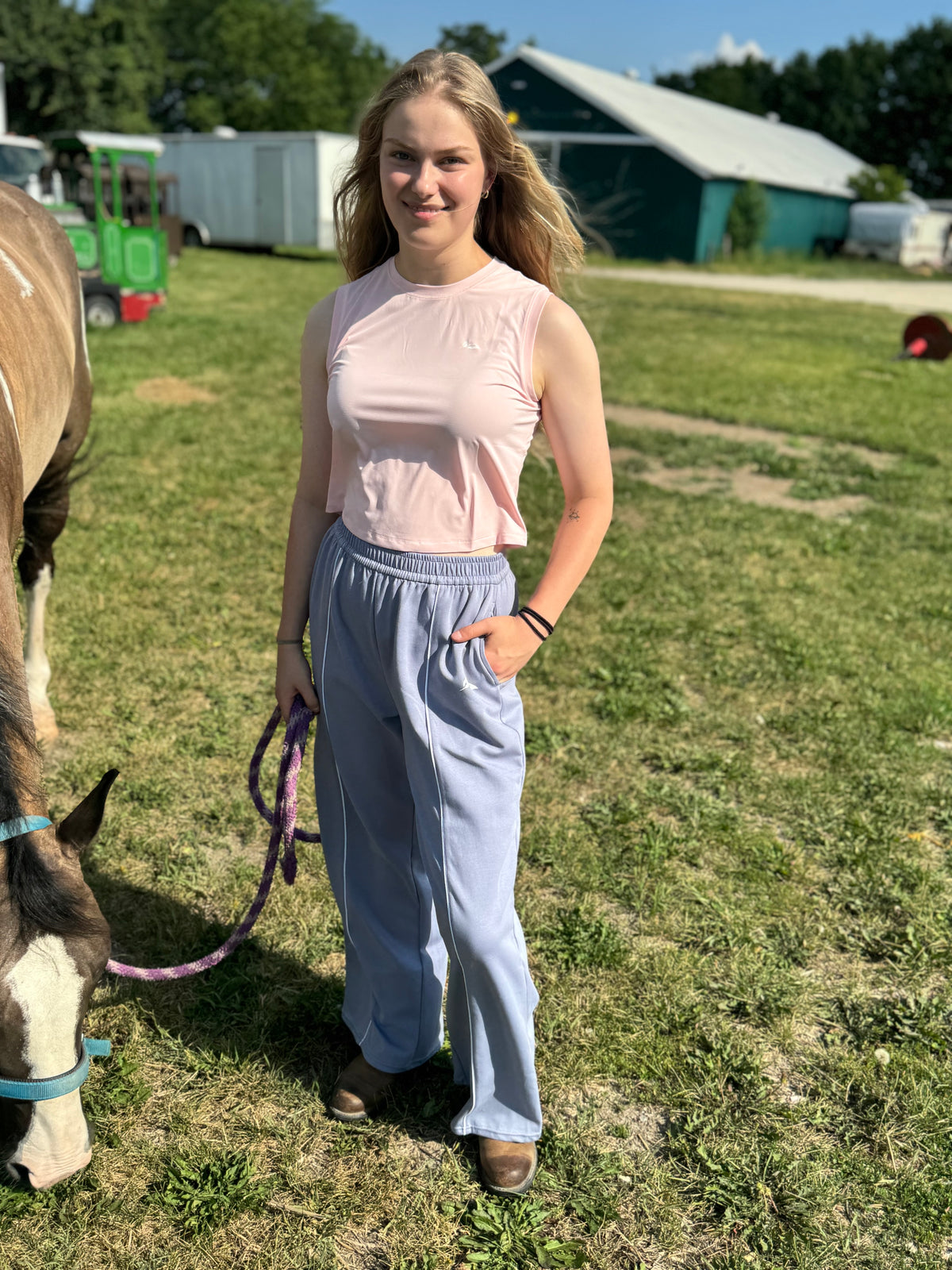 Blue Sky Stable Wide-Leg Jogger