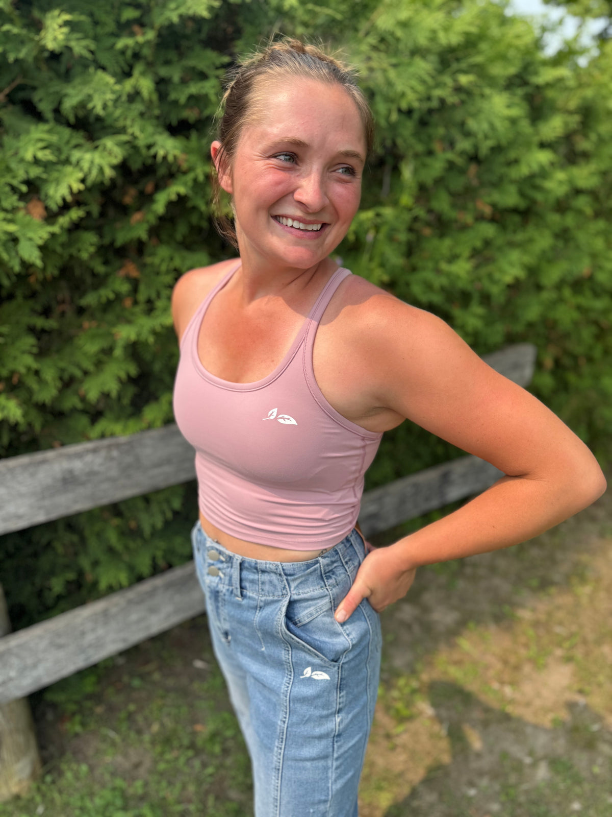 Rose 2-in-1 Cropped Tank