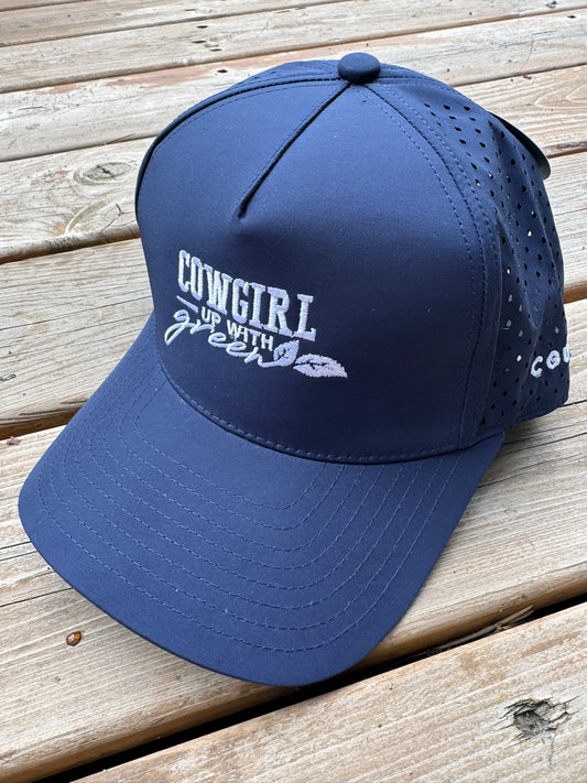 Navy Perforated Dry-Fit Baseball Cap