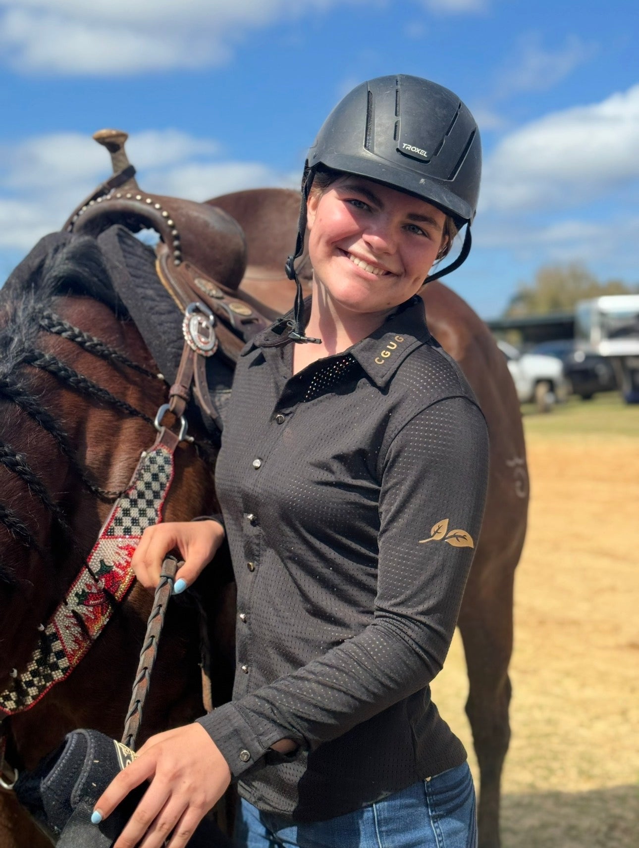 Carbonado Bling Perforated Western Show Shirts