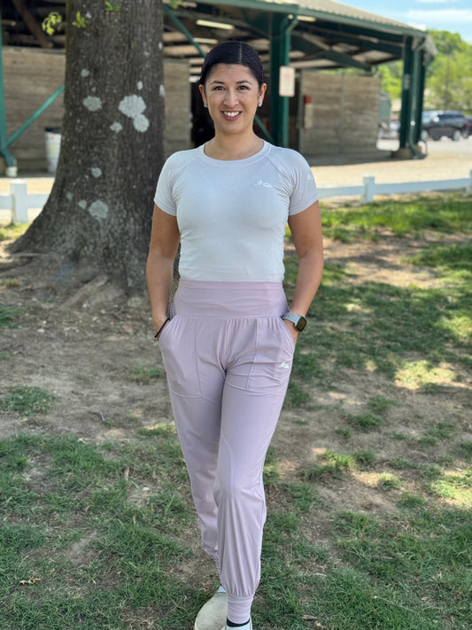 Dusty Rose Dressy Jogger