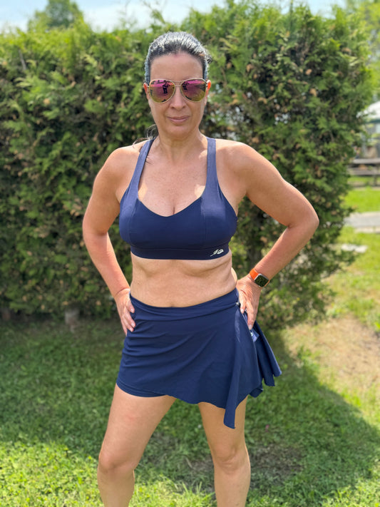Navy Shorts-to-Skort 3 pcs Set