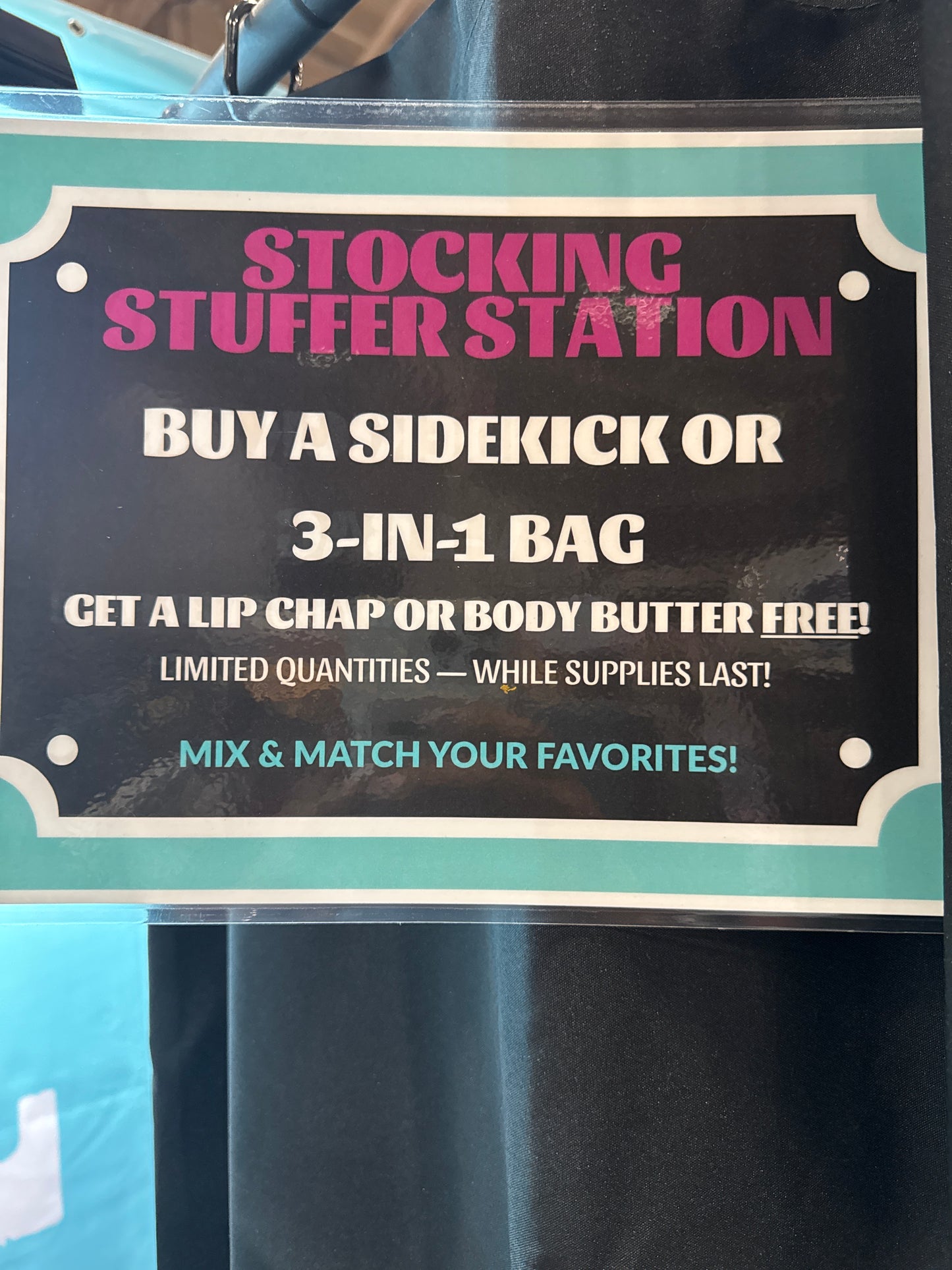 PROMO: Stocking Stuffer Sidekick with chapstick or body butter