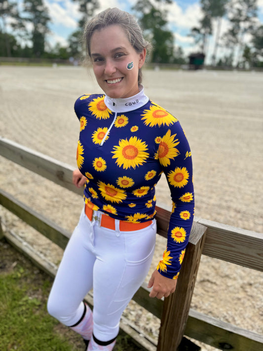 Sunflower Dreams Micro-Perforated 1/4 Zip