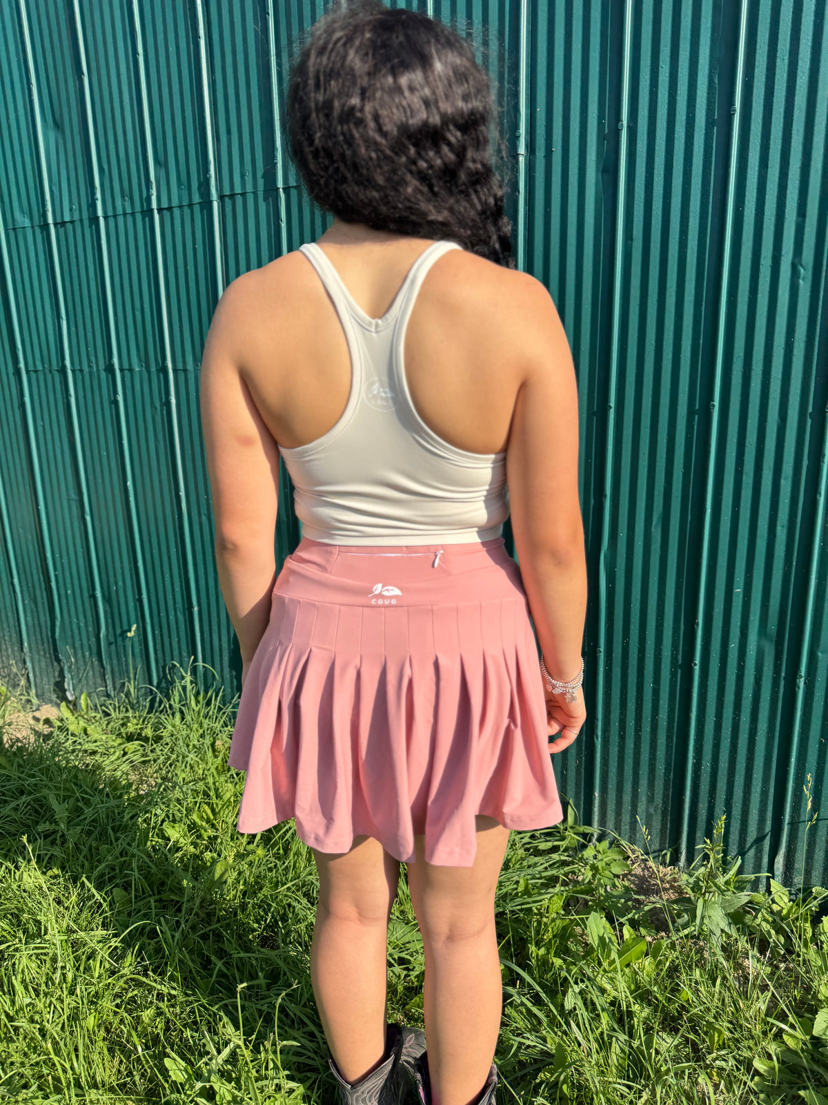 Blush Rippled Skort