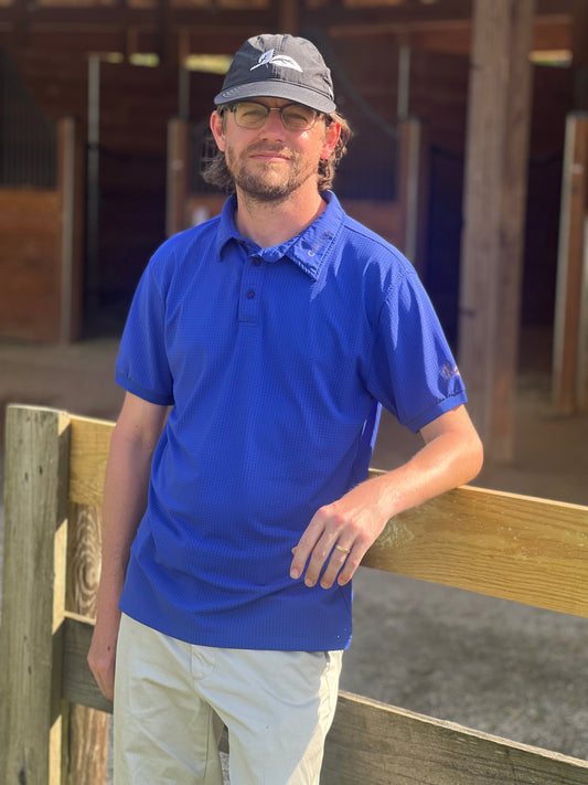 Royal Blue Men’s Perforated Polos