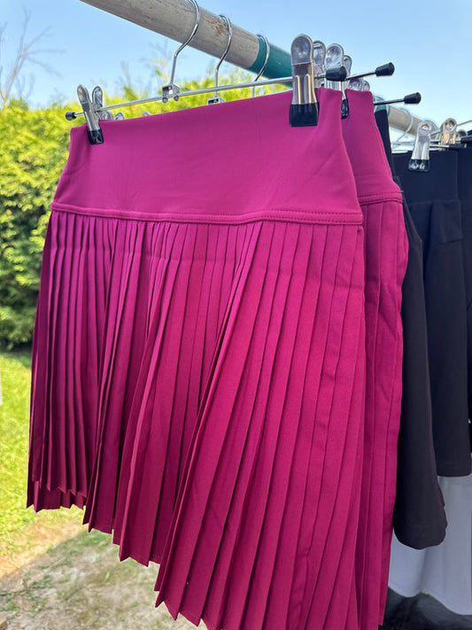 Maroon Ruffle Skort w/ Pockets