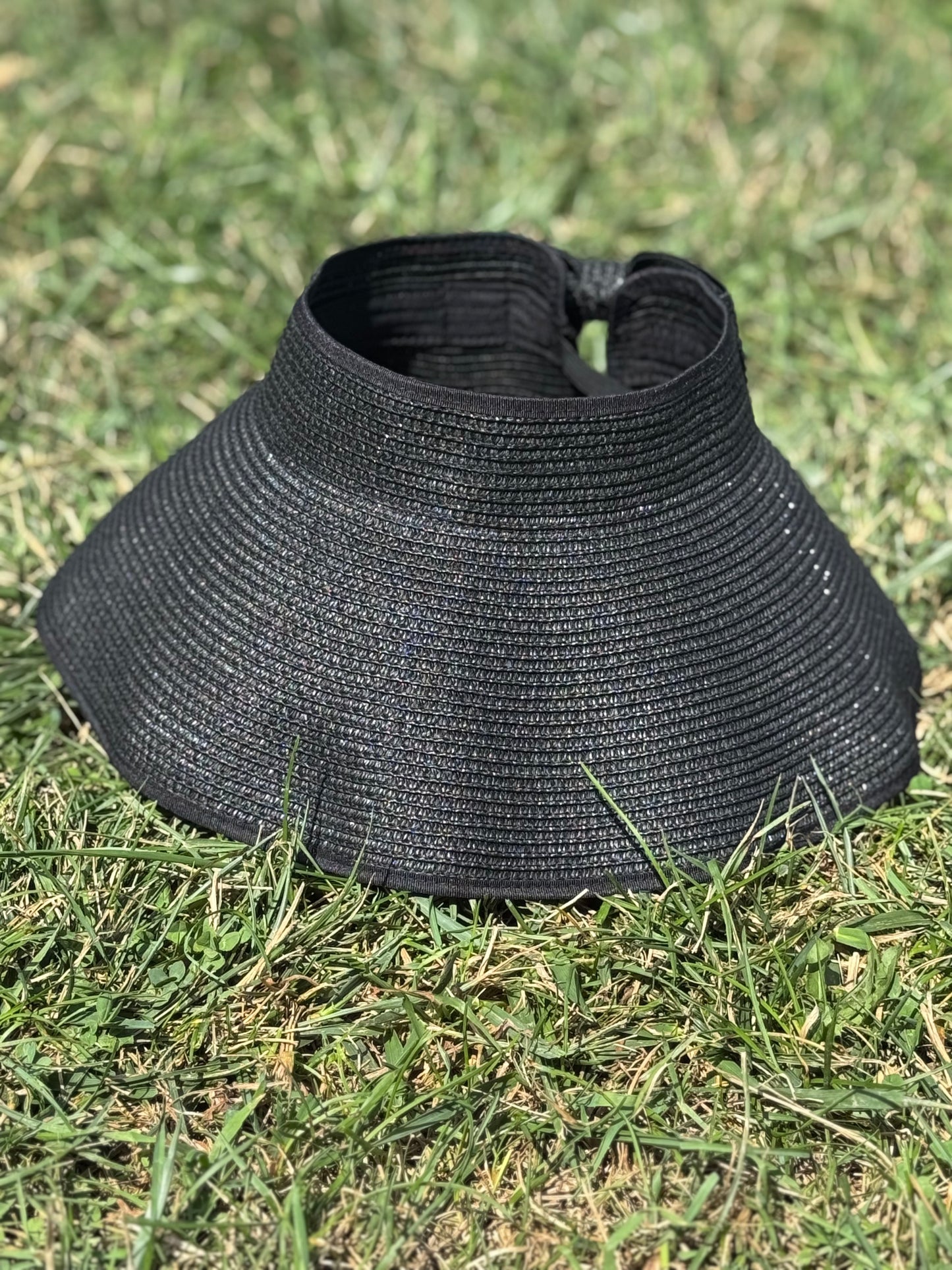 Midnight Ride Rolling Hills Straw Sun Visor