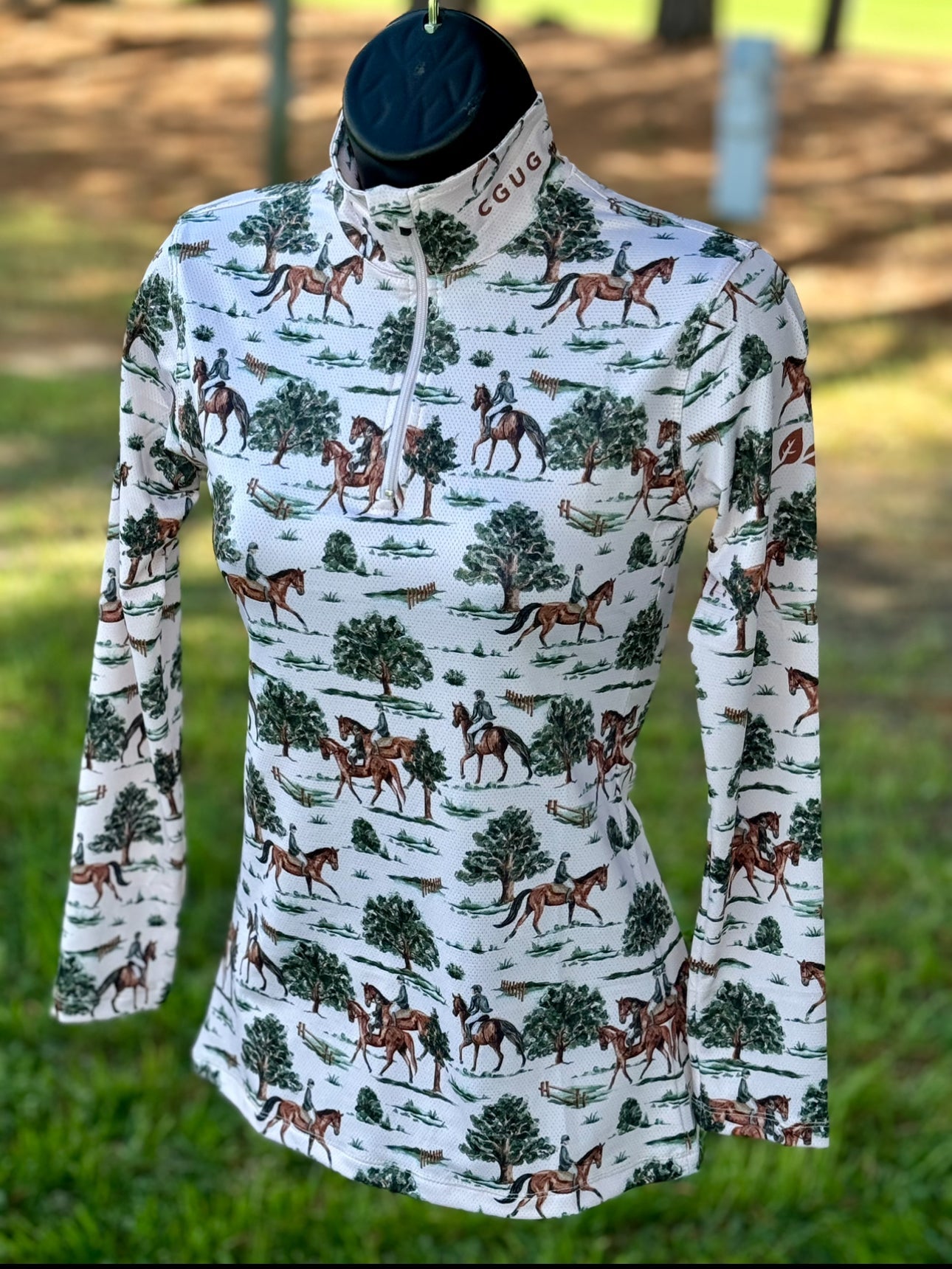 Classical Equestrian Micro-Perforated 1/4 Zip