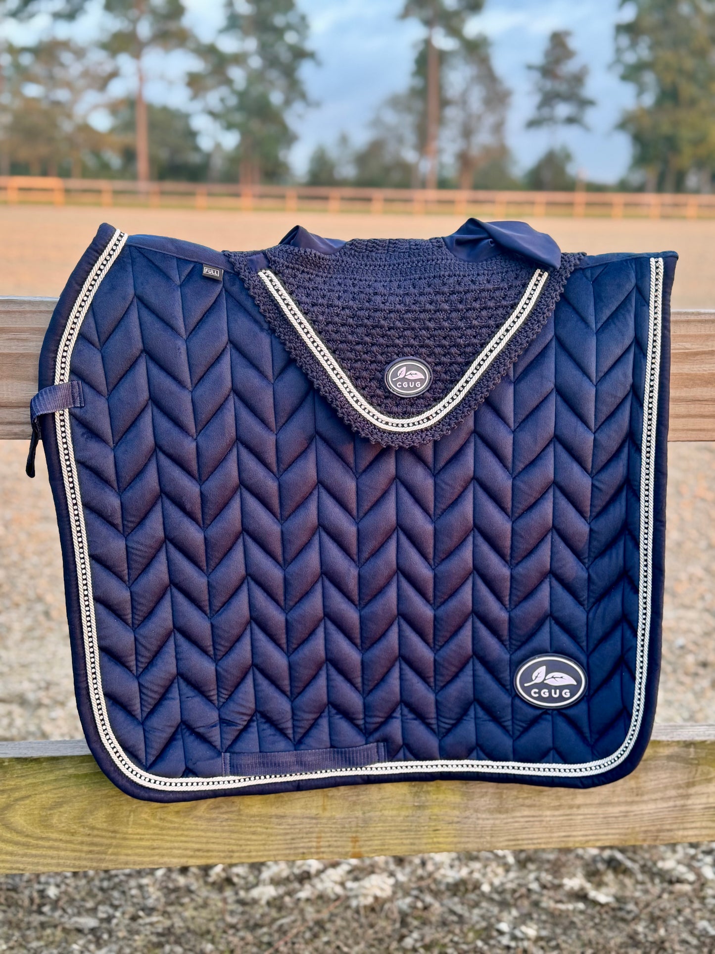 Sapphire Velour Saddle Pad