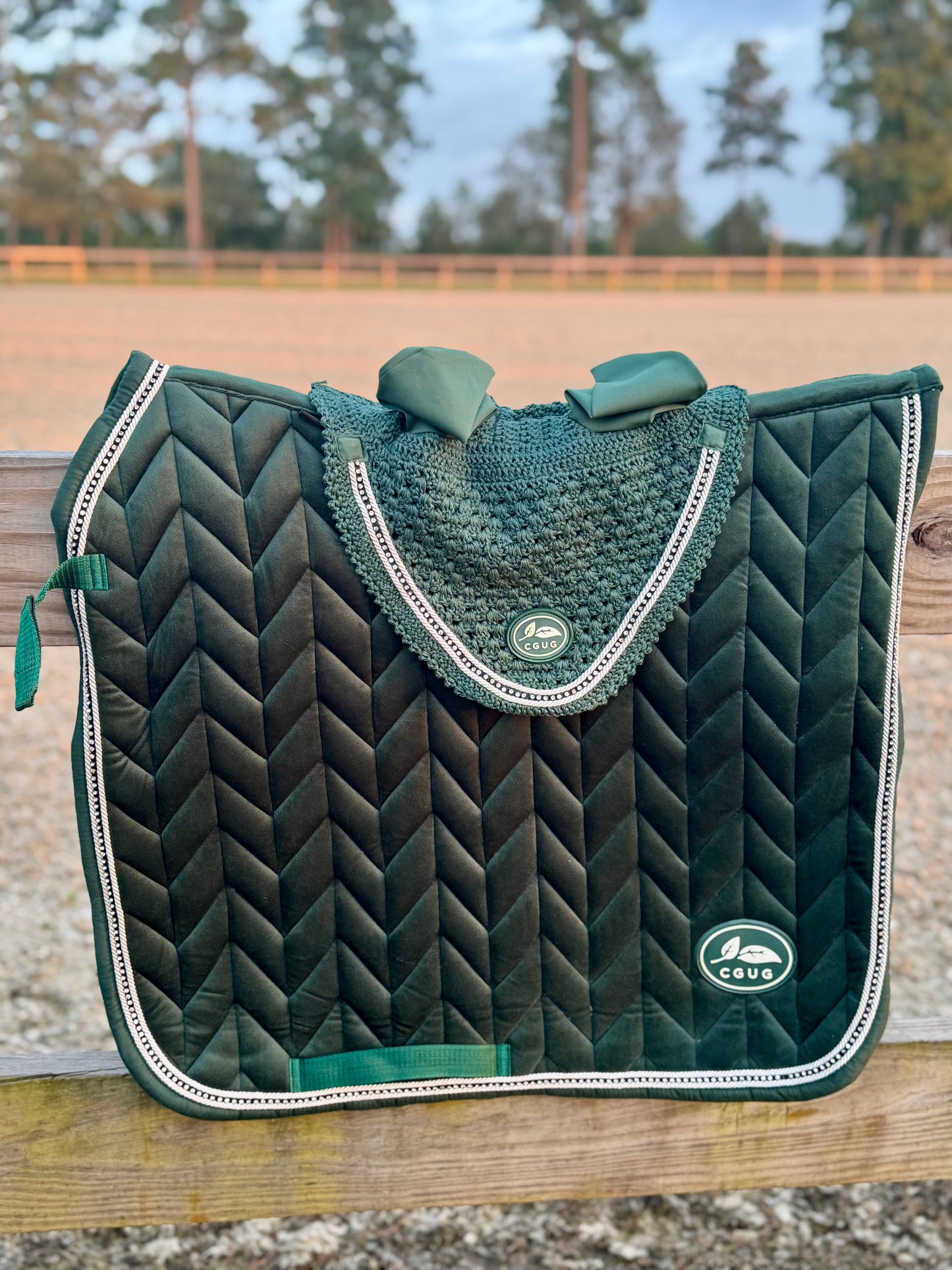 Emerald Velour Saddle Pad