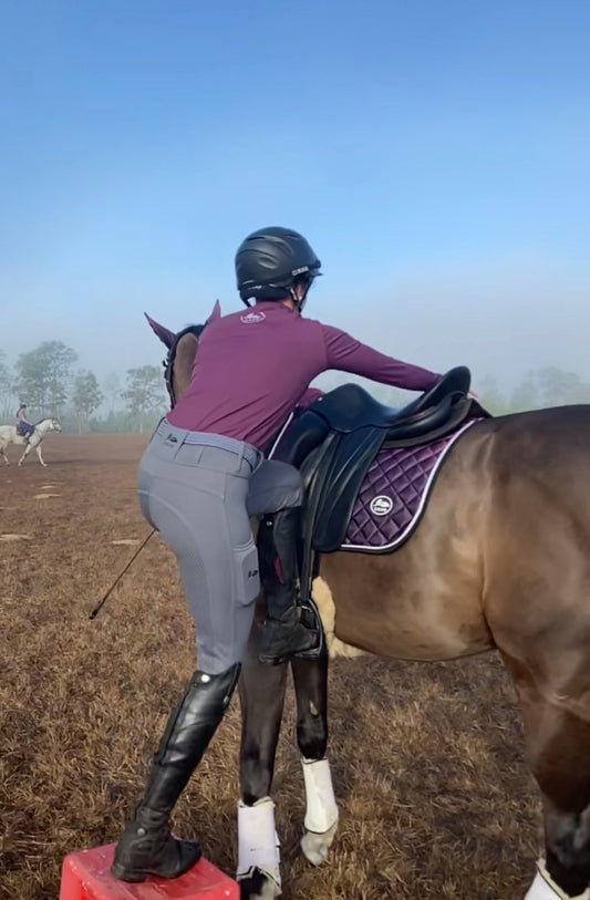 Grey Deep Pocket Riding Tights/Breeches